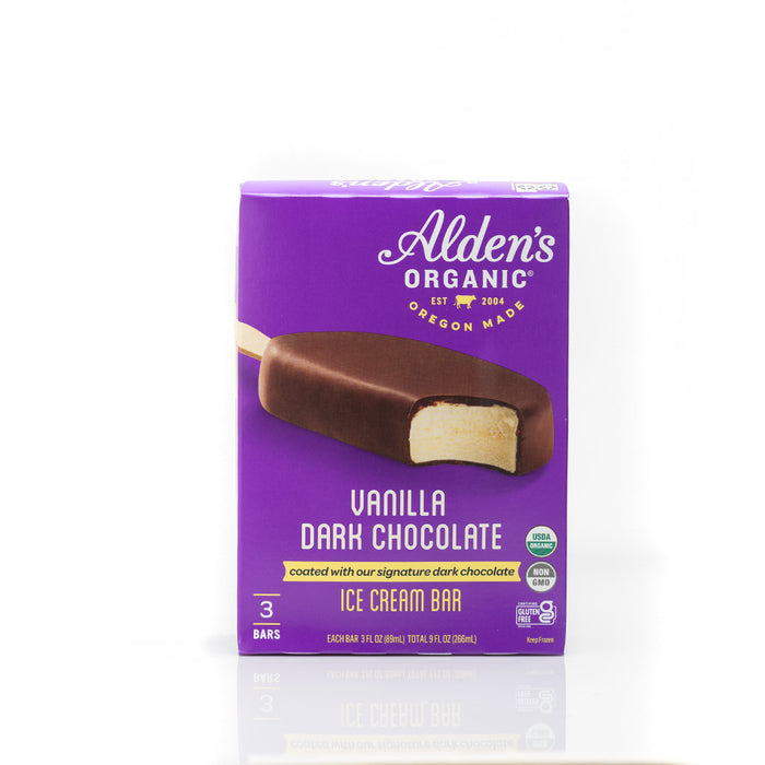 Alden's Organic Vanilla Dark Chocolate Ice Cream Bars 3 - 89ml