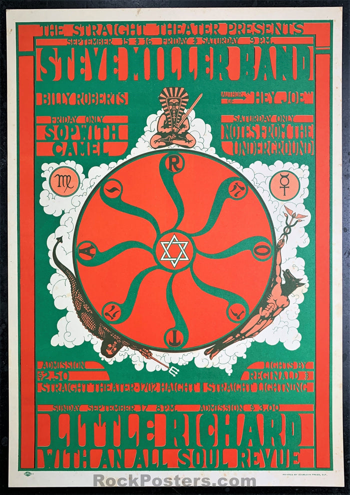 AUCTION - AOR 2.221 - Steve Miller Band - 1967 Poster - Straight Theater - Near Mint Minus