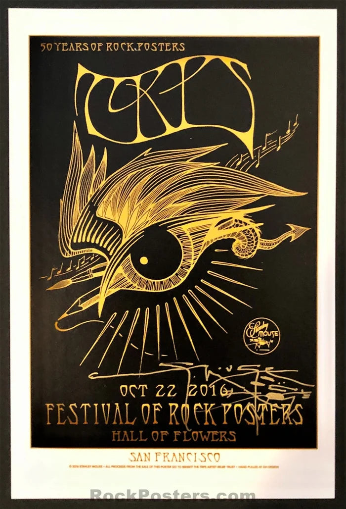 AUCTION - The Rock Poster Society - Mouse Signed - TRPS '16 Handbill - MINT