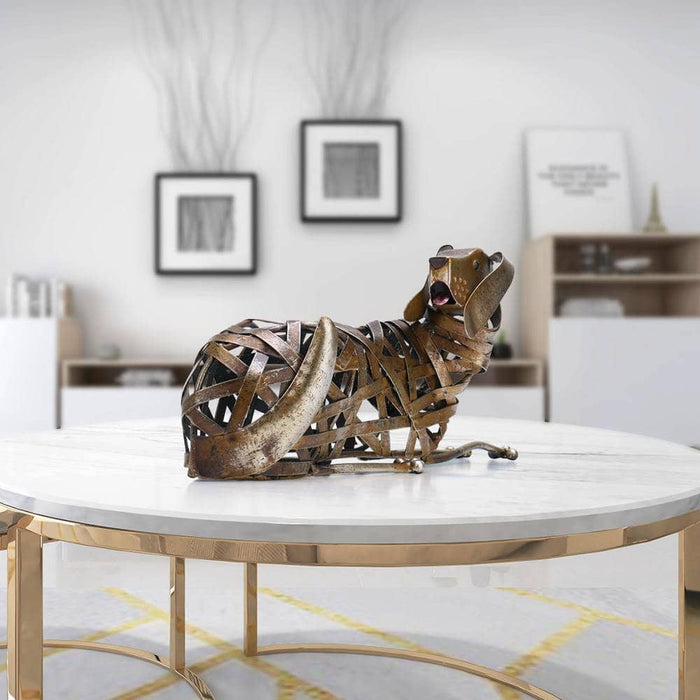 Braided Dog Sculpture - Modern & Unique Home Decor