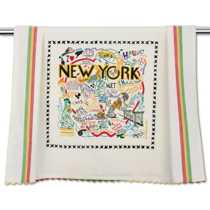 Catstudio- New York City Dish Towel - Pine & Moss