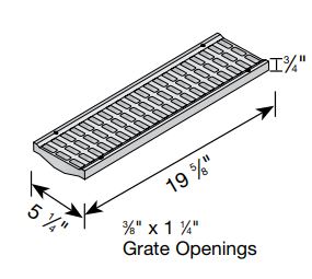 NDS - 816 - 5" Pro Series Light Traffic Channel Grate, Black