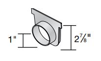 NDS - 821 - 5" Pro Series Shallow Profile End Cap/Knock Out End Outlet