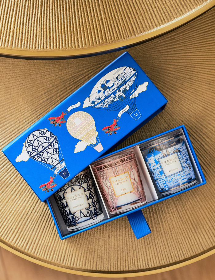 Travel Trio-Manhattan/Paris/Mykonos