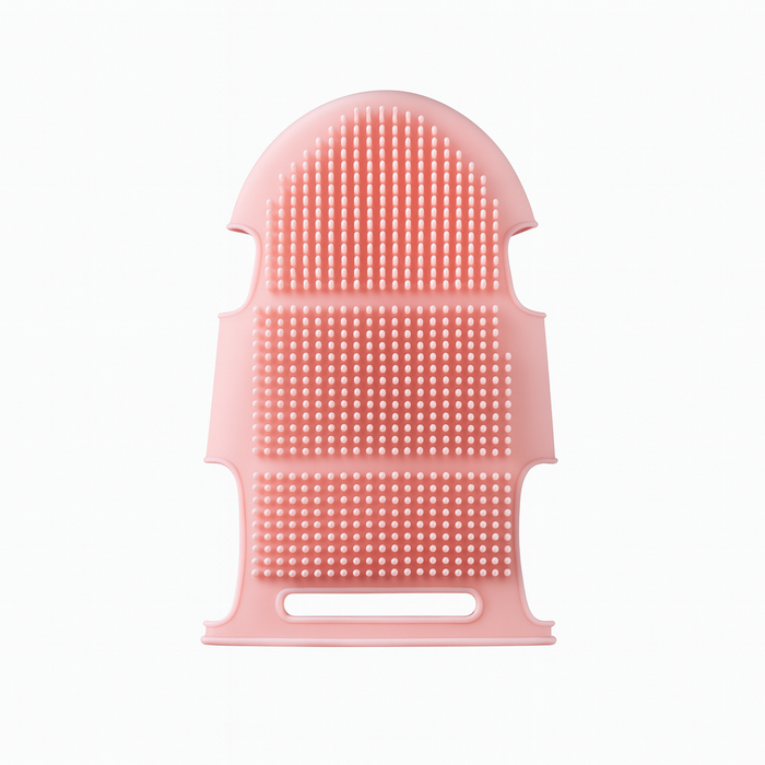 BlushClean Pink Silicone Loofah Glove for gentle exfoliation – Cocoa & Shea Kuwait