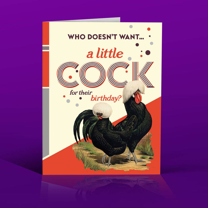 A LITTLE COCK sexy birthday card