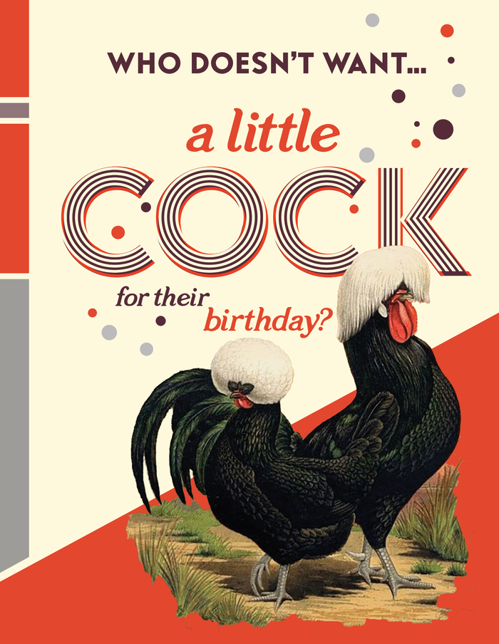 A LITTLE COCK sexy birthday card