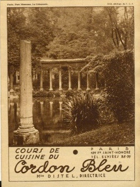 Cours de Cuisine du Cordon Bleu 1931