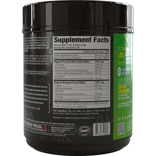 Alpha Prime Pre-Workout 20 Servings