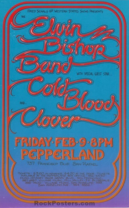 AOR 4.89 - Elvin Bishop - 1973 Handbill - Pepperland - Near Mint