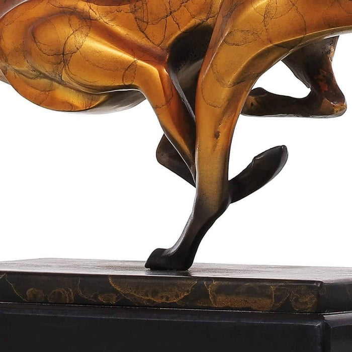 Artificial Bronze Leopard Modern Home Decor - Unique and Stylish Wildlife Touch
