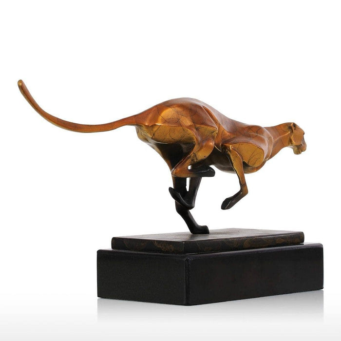 Artificial Bronze Leopard Modern Home Decor - Unique and Stylish Wildlife Touch
