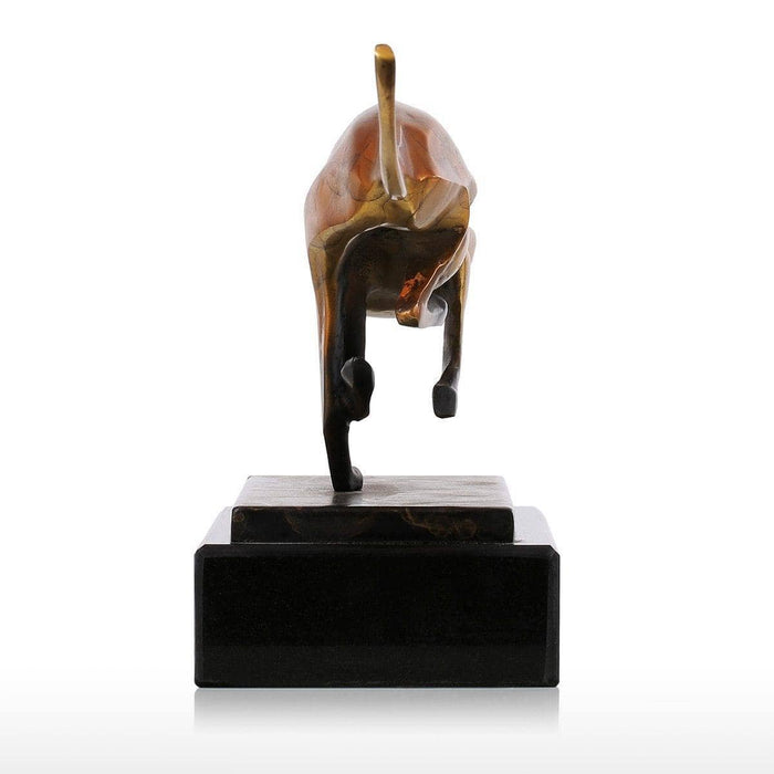 Artificial Bronze Leopard Modern Home Decor - Unique and Stylish Wildlife Touch
