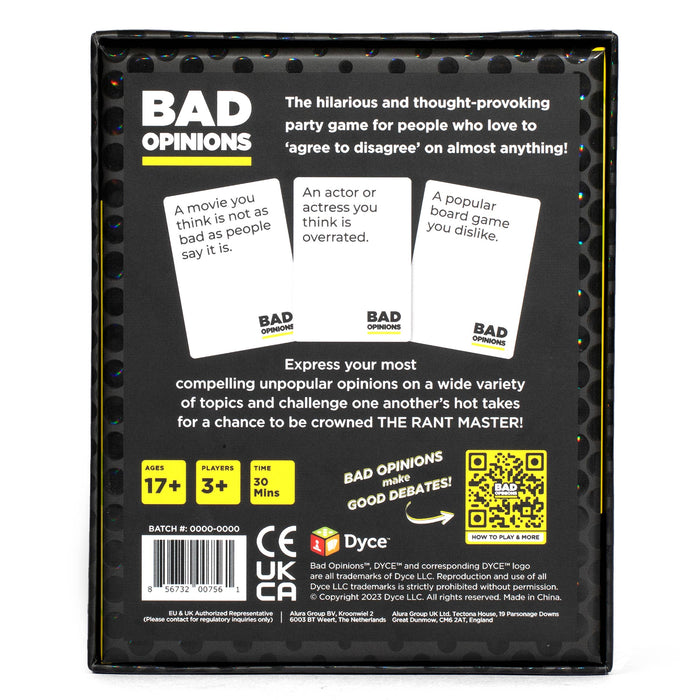 BAD OPINIONS: The Party Game of Hot Takes & Sizzling Debates