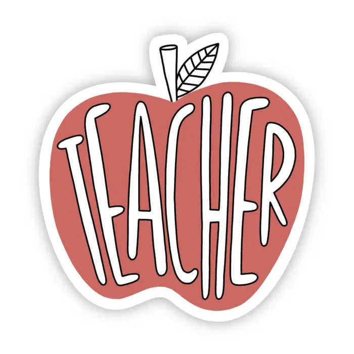 Big Moods 'Teacher' Apple Vinyl Sticker