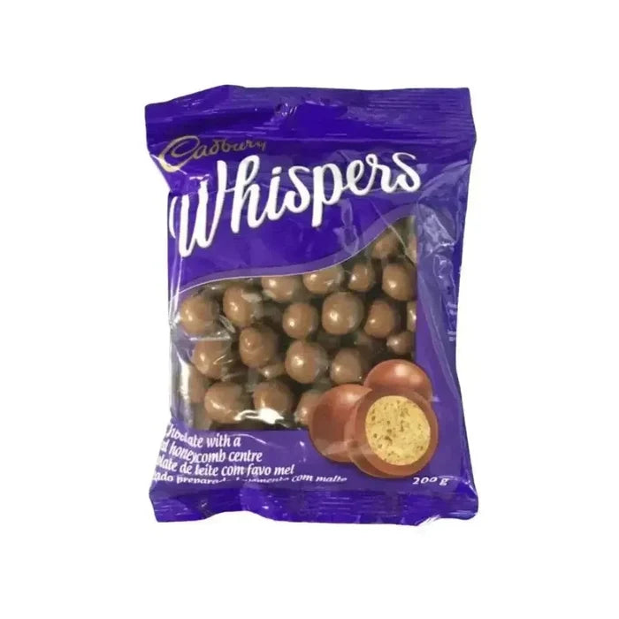 Cadbury Whispers 180g aerated milk chocolate assortment package