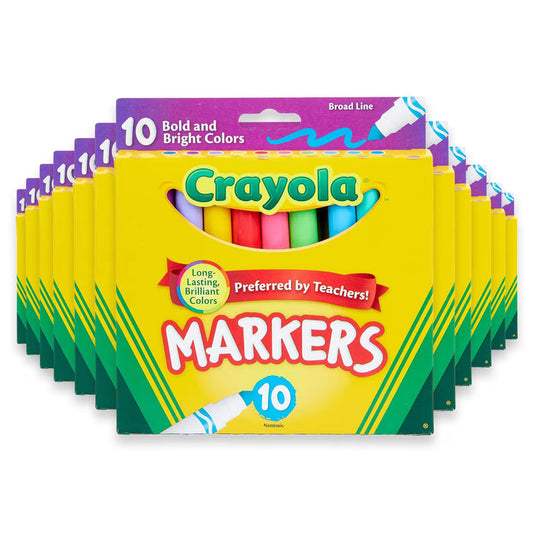 Crayola Classic Colors Fine Point Markers - 10 Ct - 24 Pack