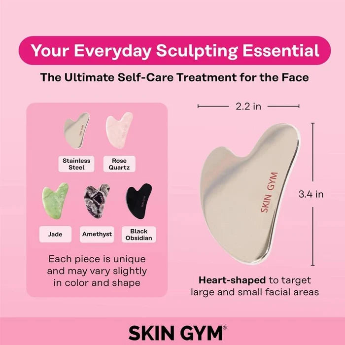 Cryo Stainless Steel Sculpty Heart Gua Sha