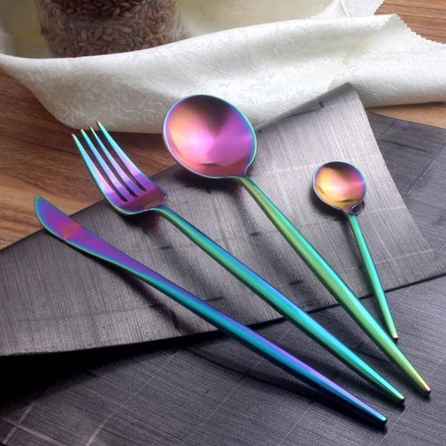 Elegant Gold Vibrant Cutlery Set: Chic and Stylish Dining Collection