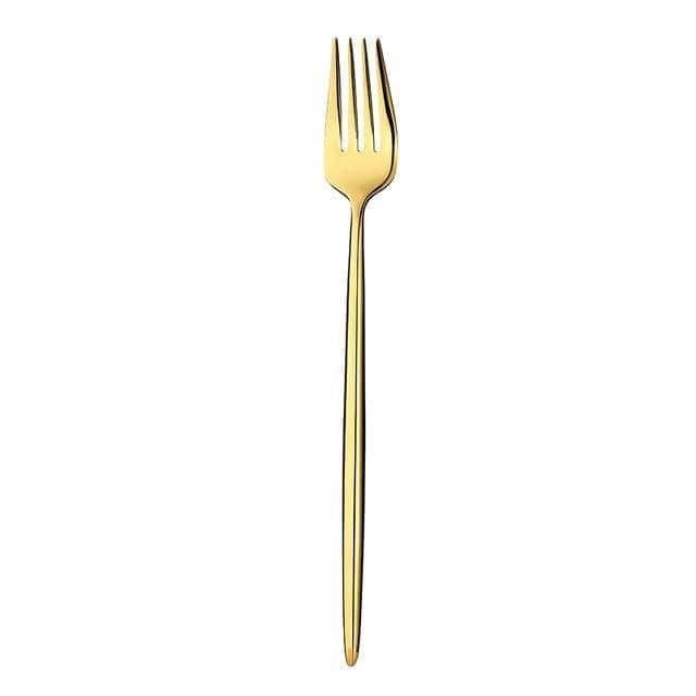Elegant Gold Vibrant Cutlery Set: Chic and Stylish Dining Collection