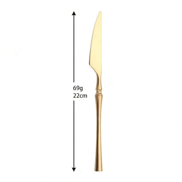 Matte gold knife