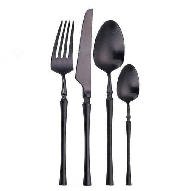 Elegant Luxury Gold Dining Cutlery Set - Fork, Knife, and Spoon Flatware