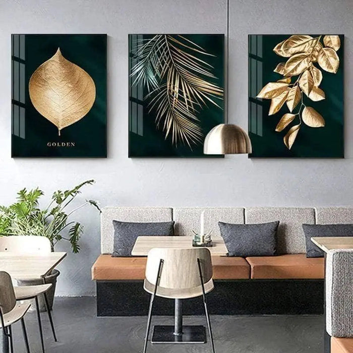 Golden Plant Leaves: Botanical and Stylish