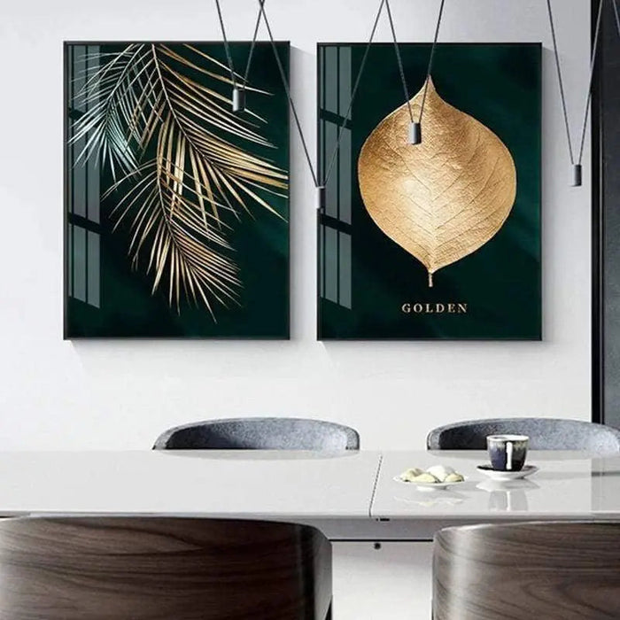Golden Plant Leaves: Botanical and Stylish