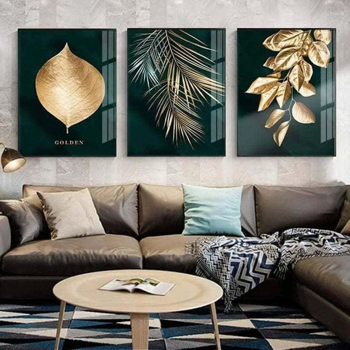 Golden Plant Leaves: Botanical and Stylish