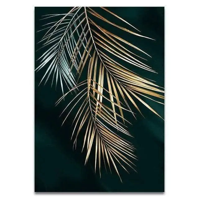 Golden Plant Leaves: Botanical and Stylish