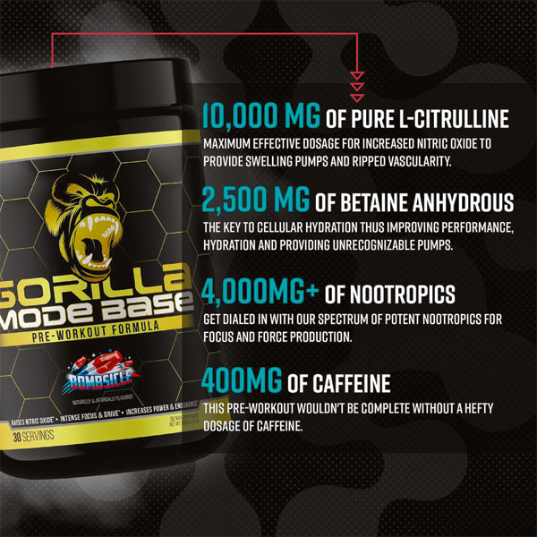 Gorilla Mind Gorilla Base Pre-Workout 30 Servings
