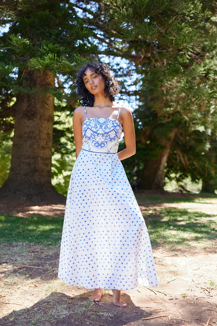 HATTIE DRESS in Royal Antique from Aston Studio