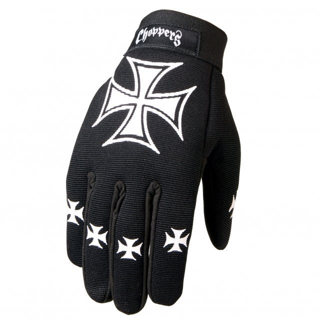 Hot Leathers Choppers Iron Cross Mechanics Gloves