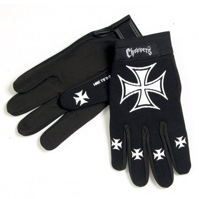 Hot Leathers Choppers Iron Cross Mechanics Gloves