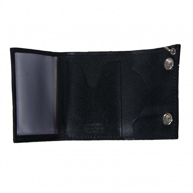 Hot Leathers Flame Leather Wallet w/ Chain American Made USA
