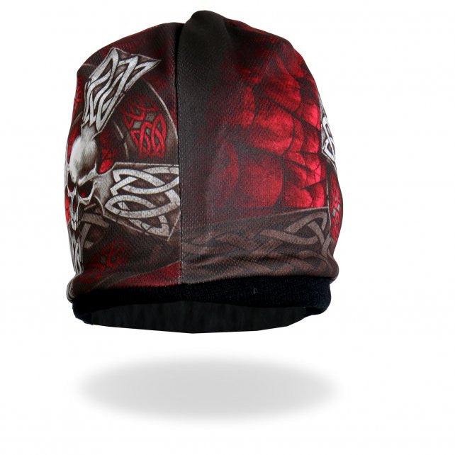 Hot Leathers Sublimated Celtic Cross w/ Skull Beanie 3D Art