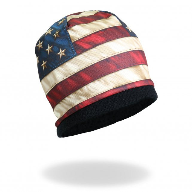 Hot Leathers Sublimated Distressed American Flag Beanie 3D Art