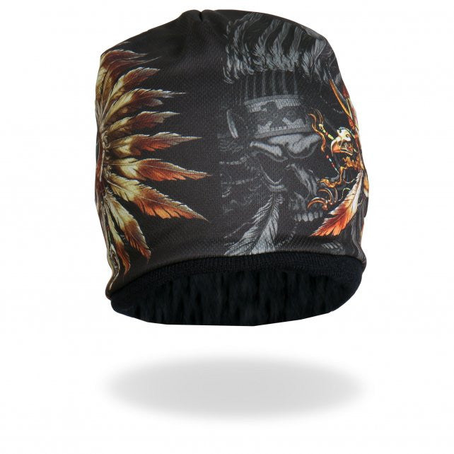 Hot Leathers Sublimated Indian Skull Beanie 3D Art