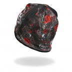 Hot Leathers Sublimated Sugar Woman w/ Roses Beanie 3D Art