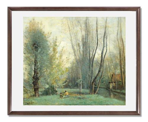 MFA Prints archival replica print of Jean Baptiste Camille Corot, Morning near Beauvais from the Museum of Fine Arts, Boston collection.