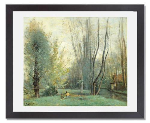 MFA Prints archival replica print of Jean Baptiste Camille Corot, Morning near Beauvais from the Museum of Fine Arts, Boston collection.