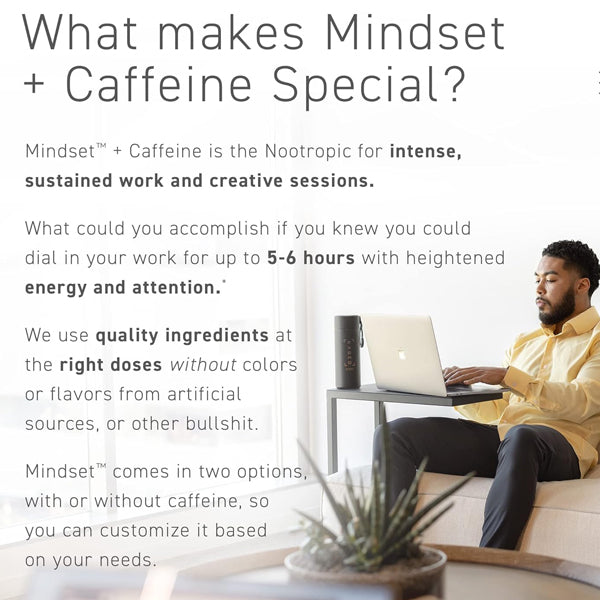 Kaged Mindset +Caffeine Nootropic 30/15 Servings