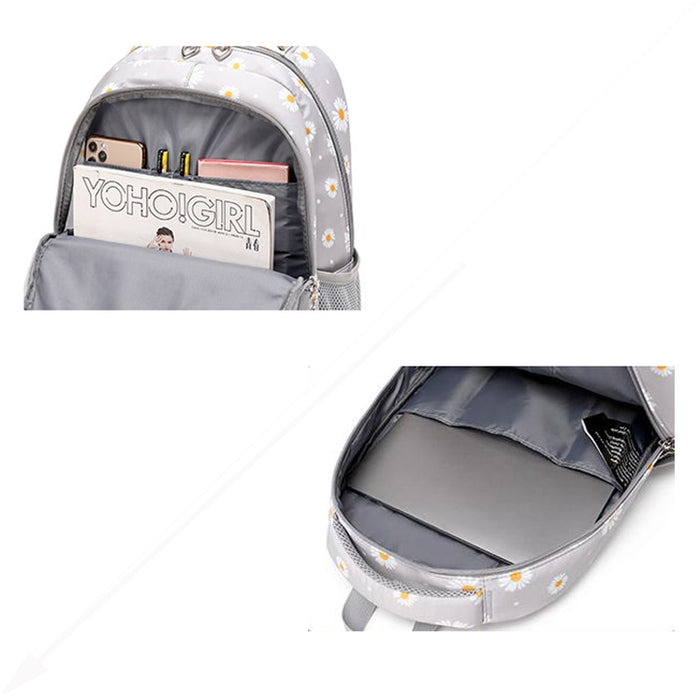 Kawaii Daisy Waterproof Backpack Sets (4 colors)