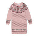 Knitted Long Sleeve Dress Silver Pink And Burgundy | DEUX PAR DEUX - DEUX PAR DEUX