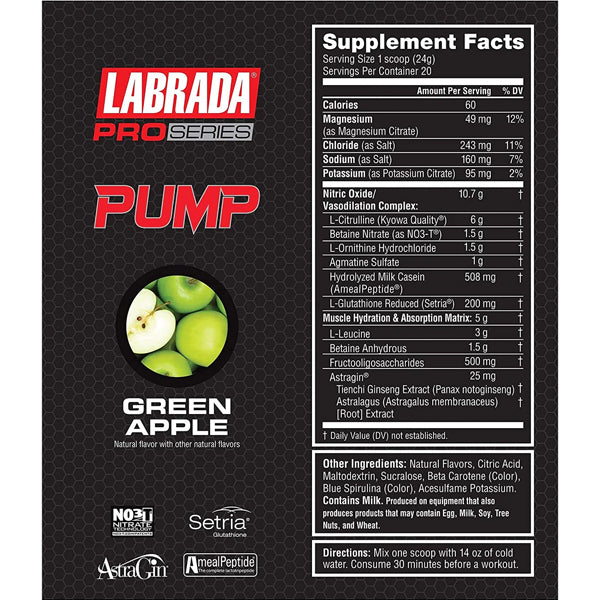 Labrada Pro Series Pump 20 Servings (May Contain Clumps)