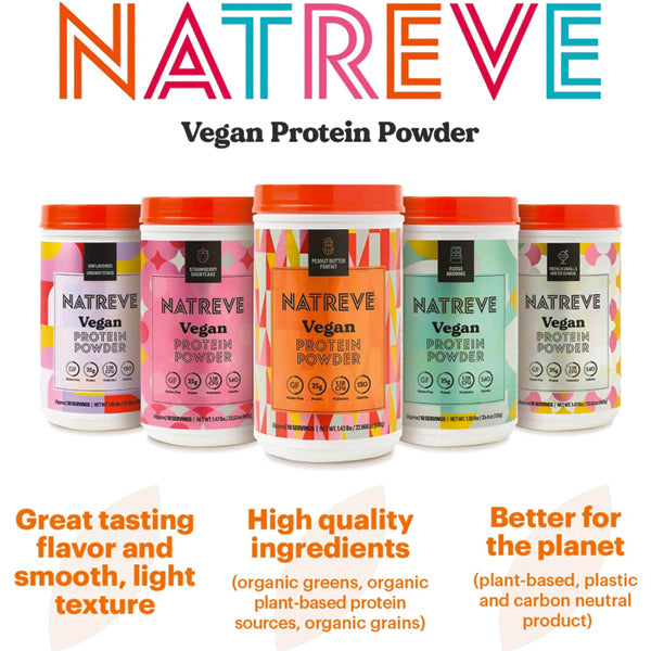 Natreve Vegan Protein Powder 18 Servings
