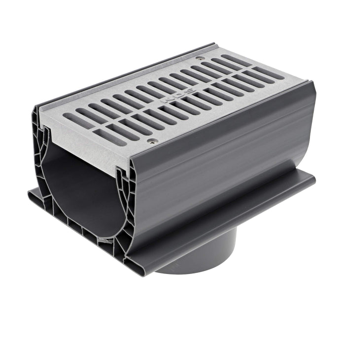 NDS - 2351 - 7'' Spee-D Channel with Grate and 3'' & 4" Bottom Outlet