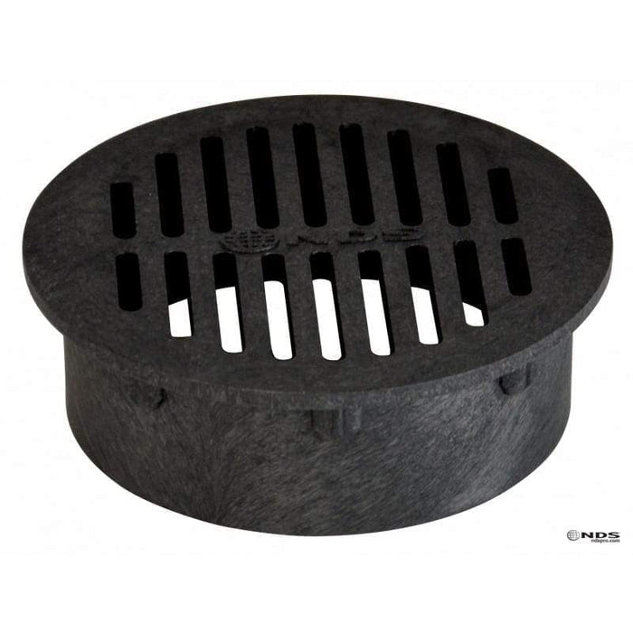 NDS - 40 - 6 in. Plastic Round Black Foam Polyolefin Grate