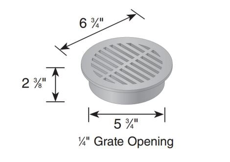 NDS - 40 - 6'' Plastic Round Black Foam Polyolefin Grate