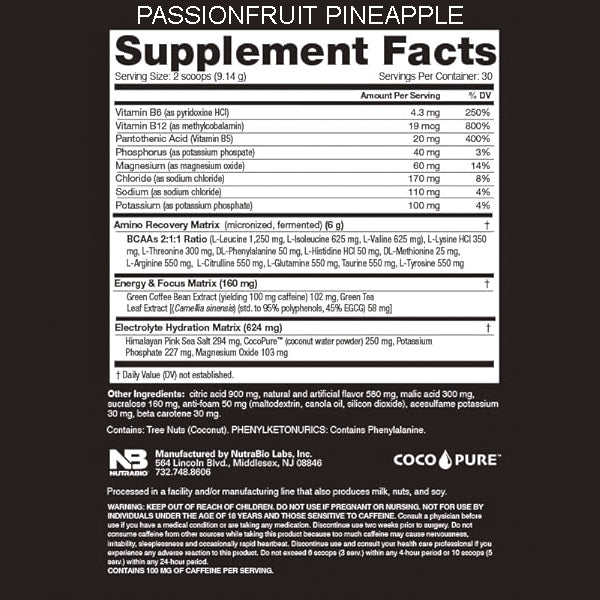 NutraBio Amino Kick 30 Servings